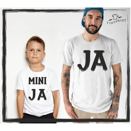 zestaw koszulek tata i syn mini ja