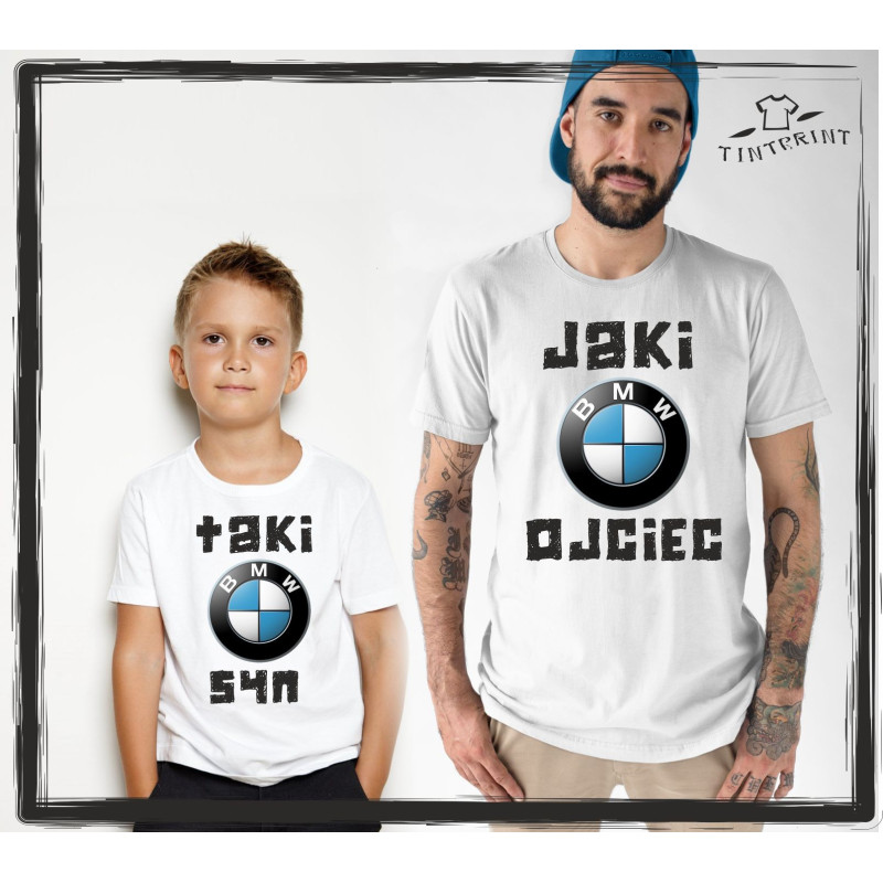 zestaw koszulek tata i syn jaki ojciec taki syn BMW