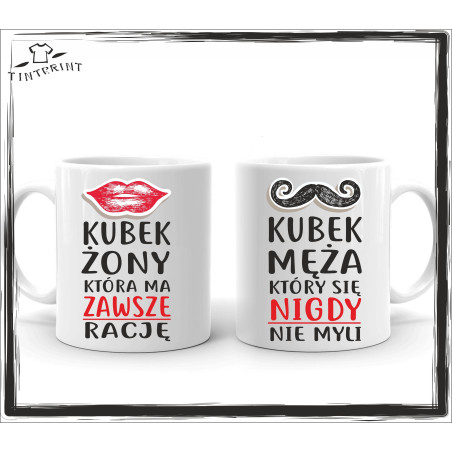 2 KUBKI Męża i Żony