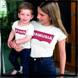 zestaw koszulek dla mam i syna MAMUSIA, SYNUŚ