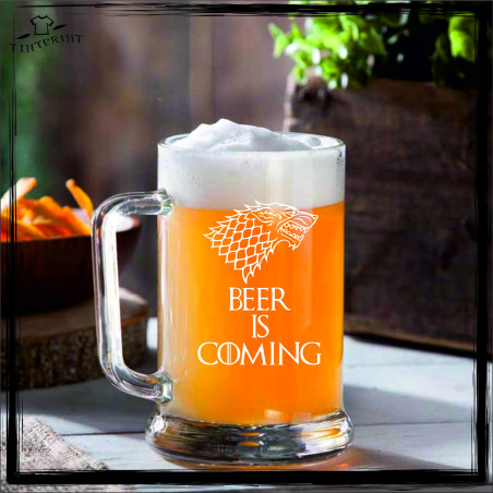 BEER IS COMING KUFEL Z GRAWEREM