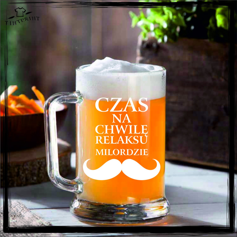 CZAS NA CHWILĘ RELAKSU MILORDZIE KUFEL Z GRAWEREM CZAS NA CHWILĘ RELAKSU MILORDZIE KUFEL Z GRAWEREM