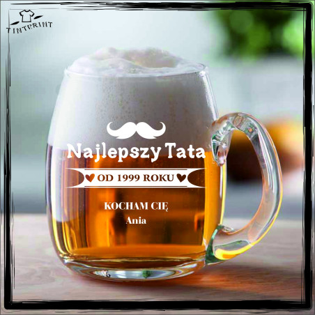 NAJLEPSZY TATA OD (ROK) KOCHAM CIĘ (IMIĘ) KUFEL Z GRAWEREM