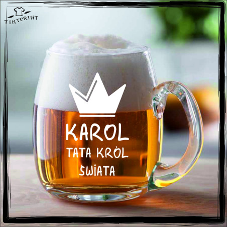 (IMIĘ) TATA KRÓL ŚWIATA KUFEL Z GRAWEREM