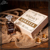 Whisky urodzinowe (imię) (rok) pudełko karafka i szklanki 