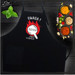 Fartuch -  UWAGA (imię) przy garach