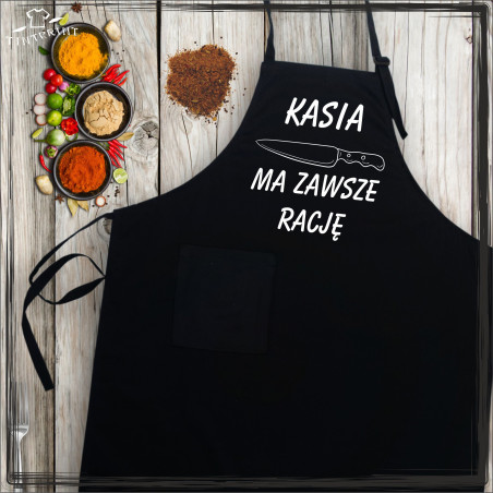 Fartuch - (imię) ma zawsze racje