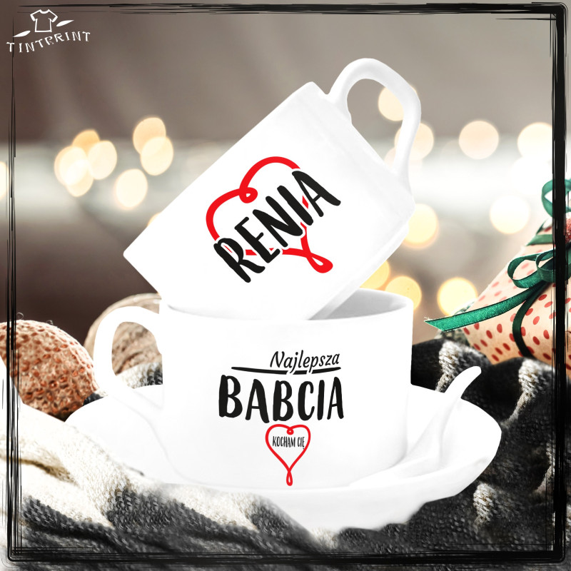 najlepsza babcia- kocham cie- filizanka z nadrukiem najlepsza babcia- kocham cie- filizanka z nadrukiem