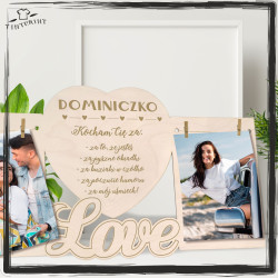 Imię kocham cię za ramka na zdjecia
