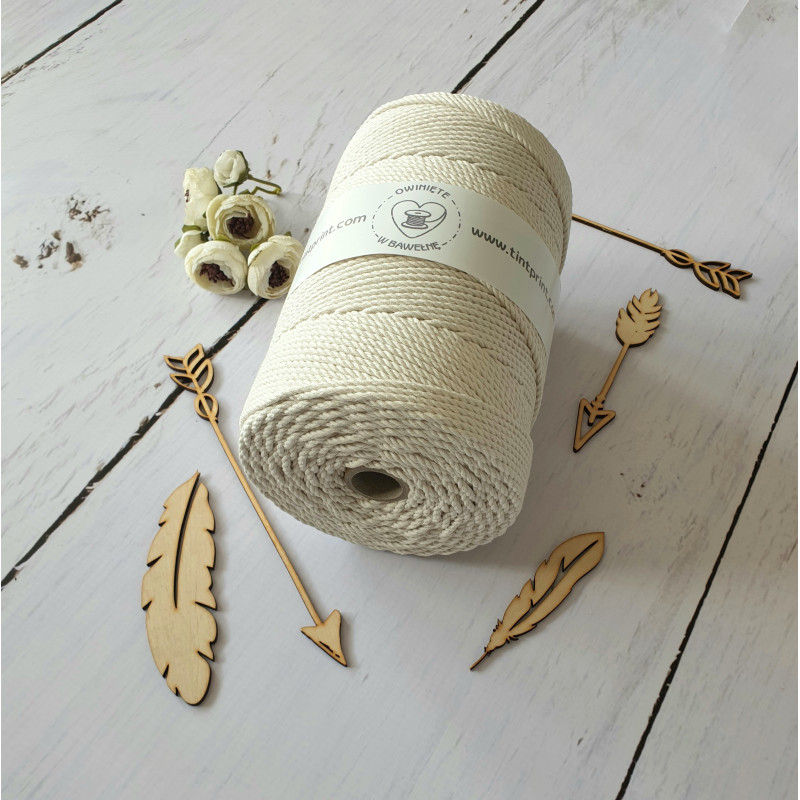Sznurek naturalny 3ply 5mm 250m