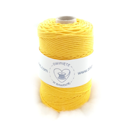 Słonecznikowy - 3mm 200m Sznurek bawełniany skręcany