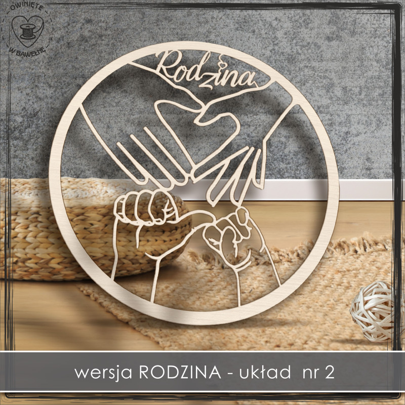 Obręcz rodzinna- ręce 2, koło, baza do łapacza Obręcz rodzinna- ręce 2, koło, baza do łapacza