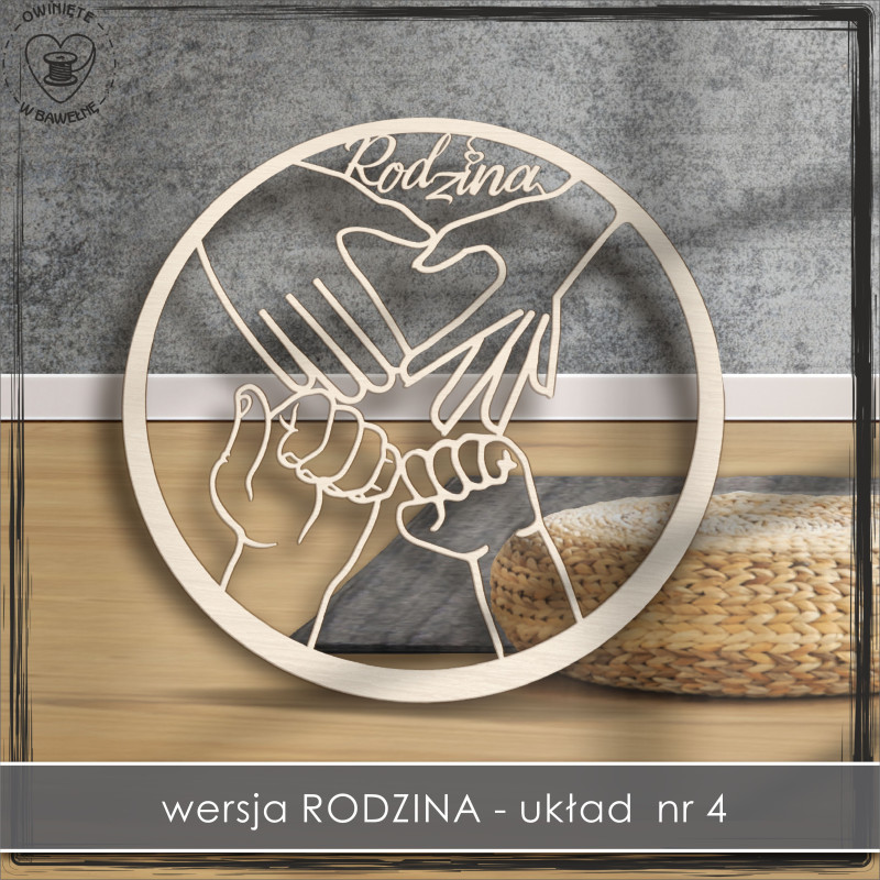 Obręcz rodzinna- ręce 4 koło, baza do łapacza Obręcz rodzinna- ręce 4 koło, baza do łapacza