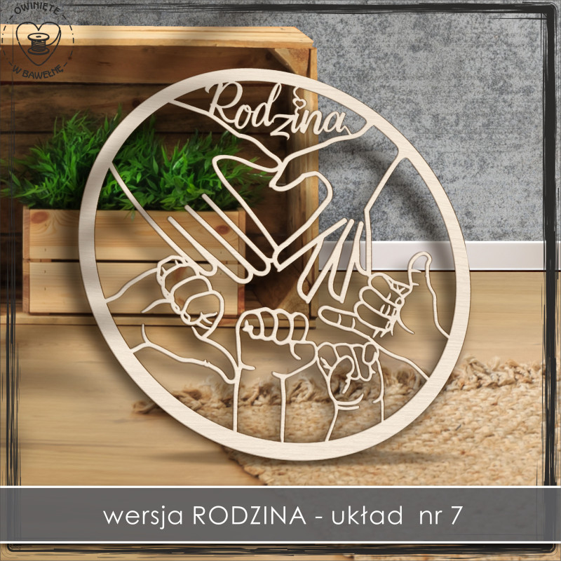 Obręcz rodzinna- ręce 7 , koło, baza do łapacza Obręcz rodzinna- ręce 7 , koło, baza do łapacza