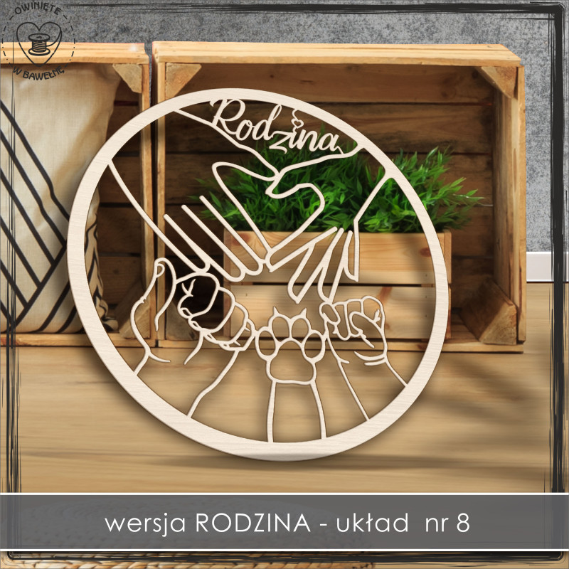 Obręcz rodzinna- ręce 8 , koło, baza do łapacza Obręcz rodzinna- ręce 8 , koło, baza do łapacza