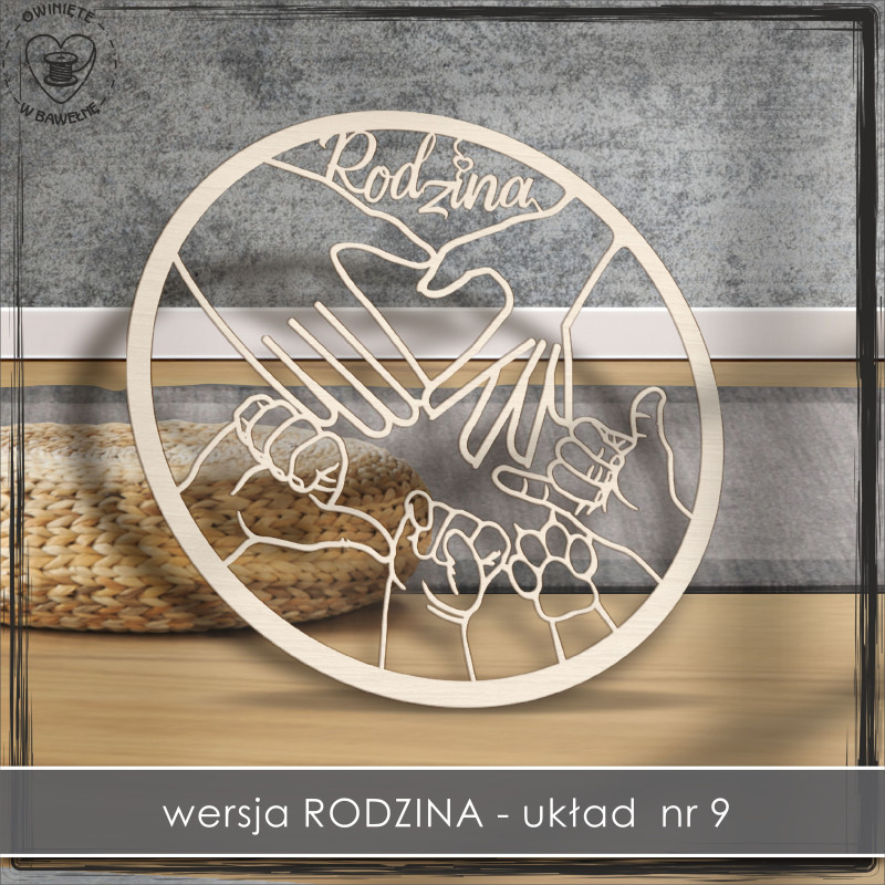 Obręcz rodzinna- ręce 9 , koło, baza do łapacza Obręcz rodzinna- ręce 9 , koło, baza do łapacza