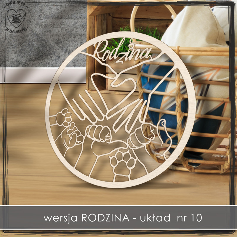 Obręcz rodzinna- ręce 10, koło, baza do łapacza Obręcz rodzinna- ręce 10, koło, baza do łapacza