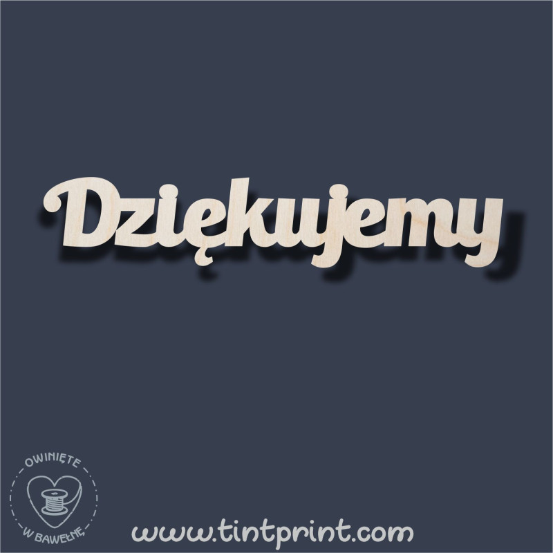 Napis dziekujemy Napis dziekujemy