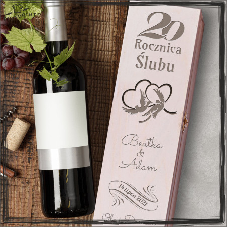DOWOLNA ROCZNICA ŚLUBU 4 pudełko na wino