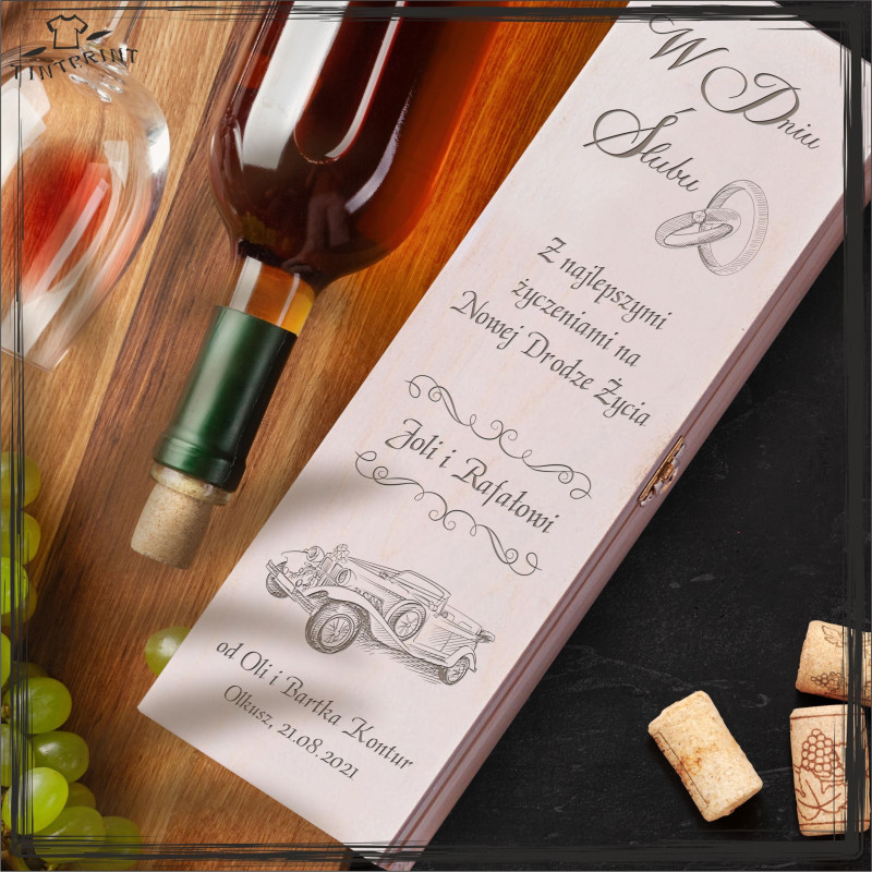 DLA PARY MŁODEJ 2 pudełko na wino DLA PARY MŁODEJ 2 pudełko na wino