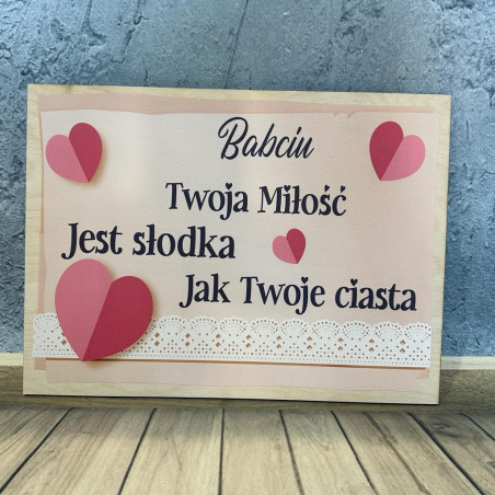 Tabliczka nie żartuj z babci pl