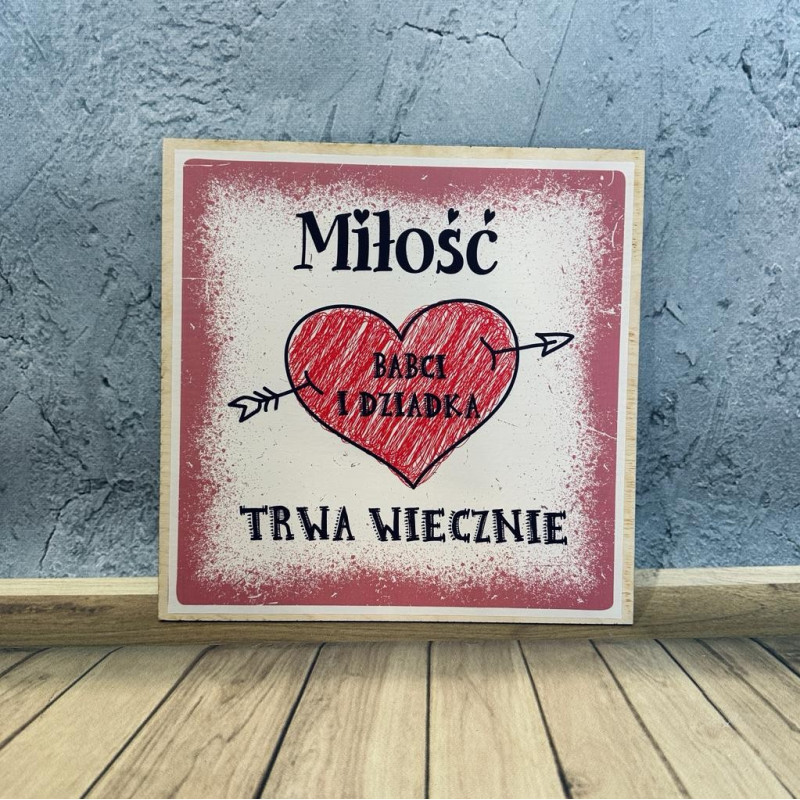 Tabliczka dzien babci serce z motylkiem Tabliczka dzien babci serce z motylkiem