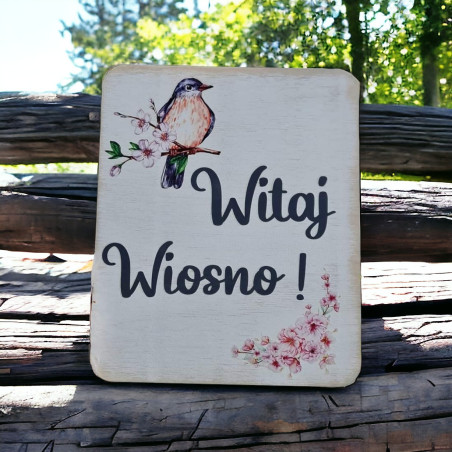 Tabliczka witaj wiosno 1