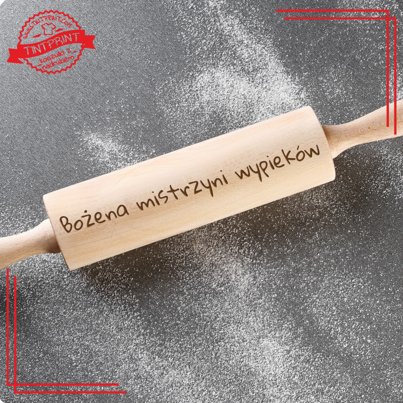 (imię) Mistrzyni wypieków wałek z grawerem (imię) Mistrzyni wypieków wałek z grawerem