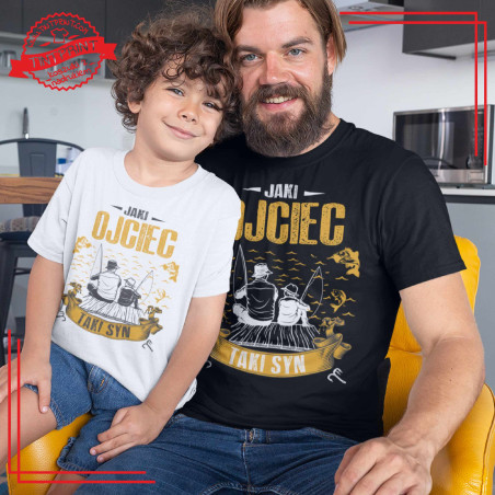Zestaw koszulek „Jaki ojciec, taki syn” dla wędkarzy