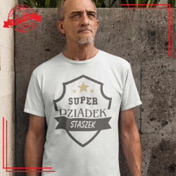 Podaruj radość na Dzień Dziadka!
Koszulka "Super Dziadek" z imieniem.