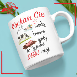 Kubek „Kocham Cię jak kaczka wodę…” – zabawny prezent dla par
