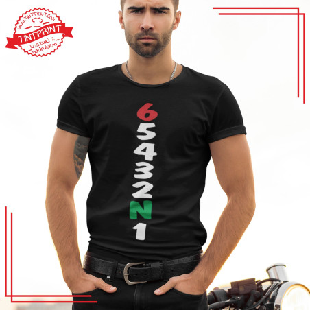 Koszulka z nadrukiem dla motocyklisty – biegi motocyklowe, Tintprint
