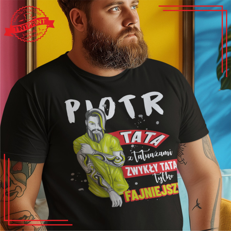 koszulka tata z tatuażami, koszulka dla taty, prezent dla ojca koszulka tata z tatuażami, koszulka dla taty, prezent dla ojca