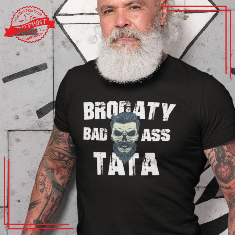Brodaty Badass Tata – koszulka dla taty z charakterem Brodaty Badass Tata – koszulka dla taty z charakterem
